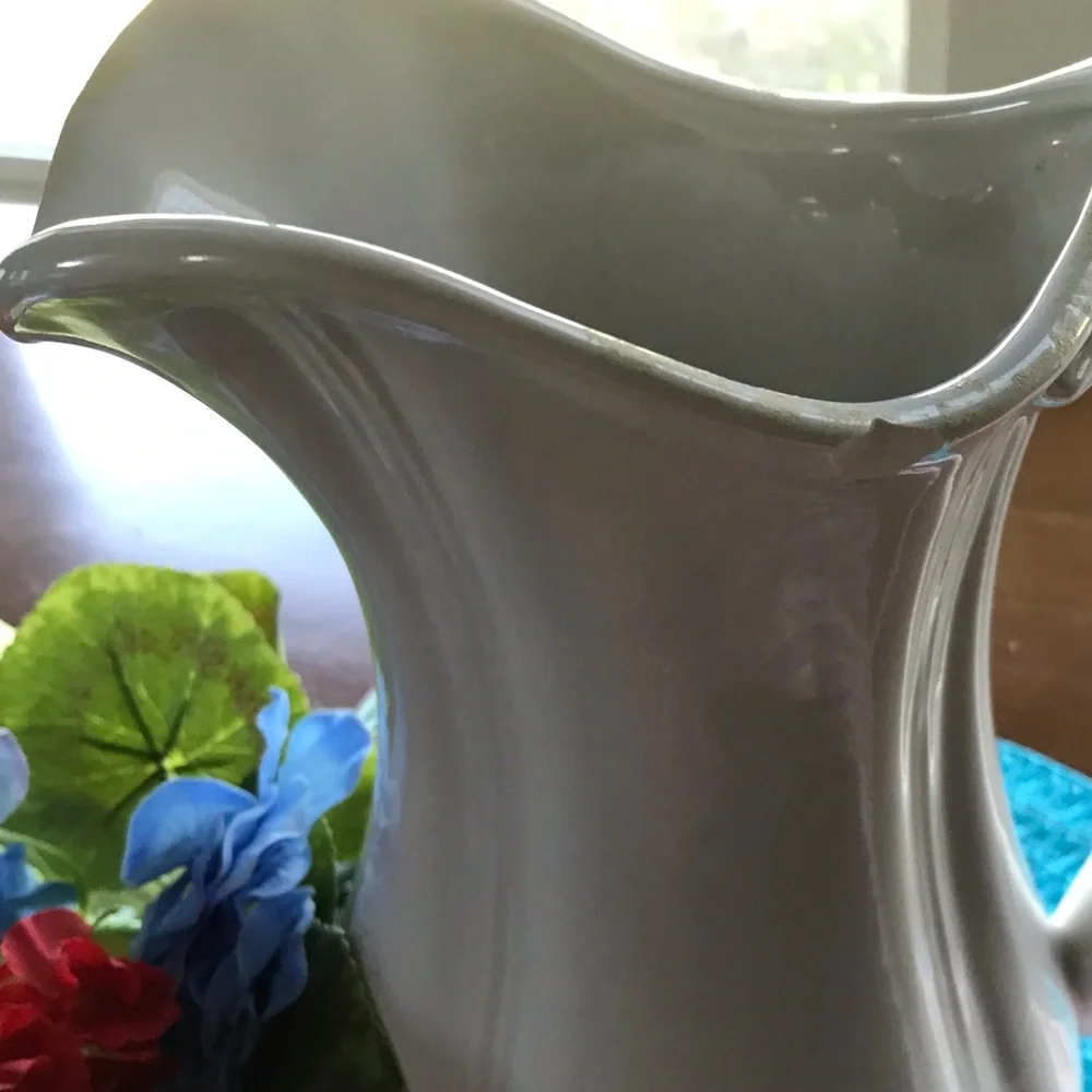 Farmhouse Pitcher Royal Haegar Vintage Cottage Classic White Quality Final Sale